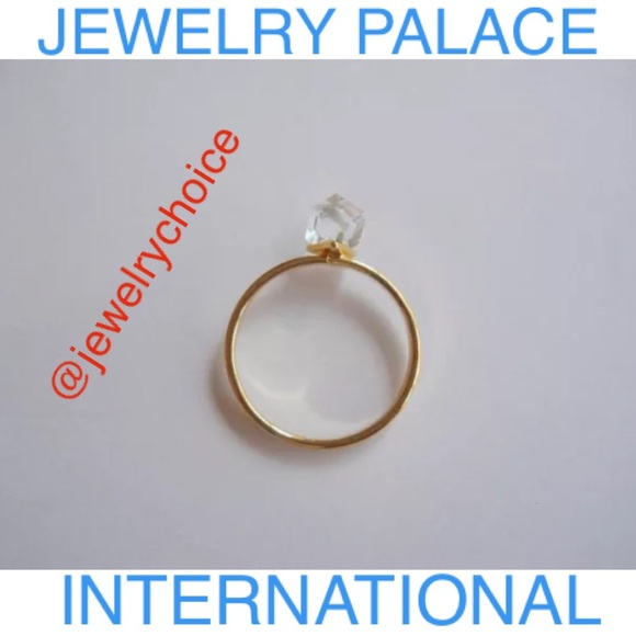 🆕14K Gold Filled White Square Crystal Kids Ring. - Picture 6 of 12